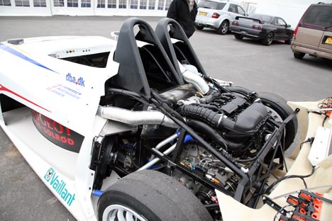 Her ses den uden det bagerste karosseristykke.
(Foto: Motorsporten.dk)